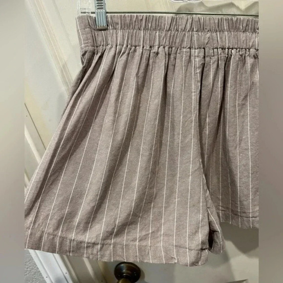 Blashe Brown Gray and White Striped Shorts size Large - Picture 4 of 7